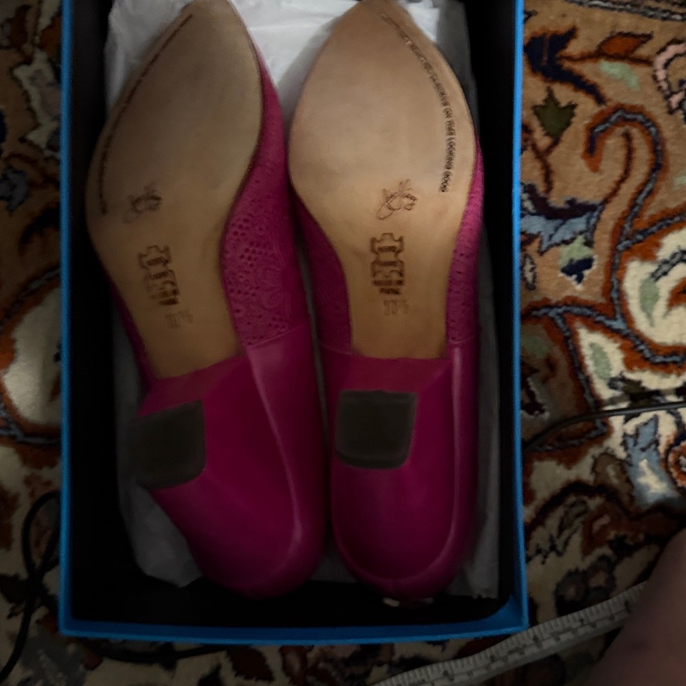NIB john fluevog Ambition heel pink floral 10.5 M - Picture 7 of 7